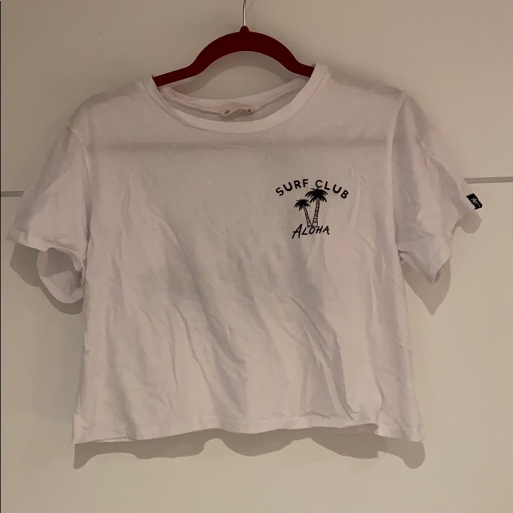 white crop top